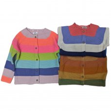 NTX003: Girls Knitted Stripe Cardigan (2 -9 Years)